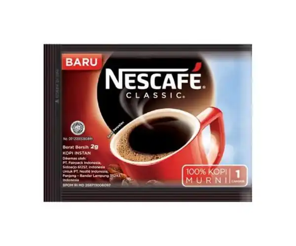 kopi hitam sachet tanpa gula nescafe classic