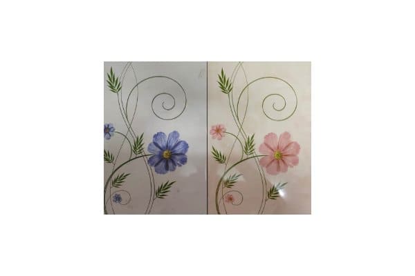 keramik dinding motif bunga