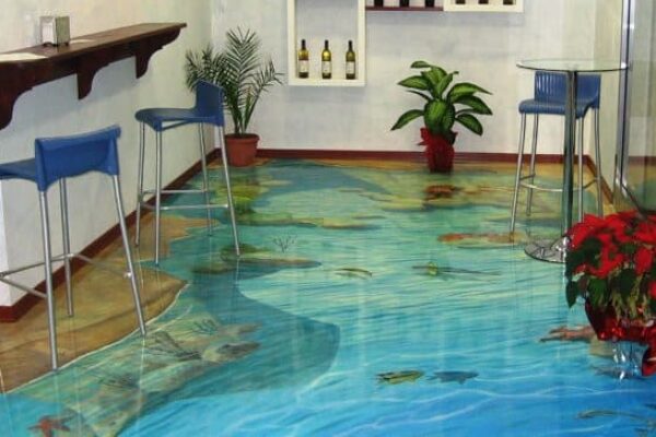 contoh cat lantai 3d