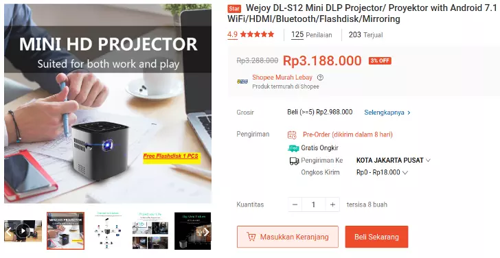 Wejoy DL S12 Mini Projector
