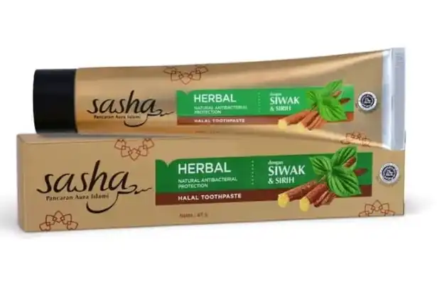 sasha herbal pasta gigi halal